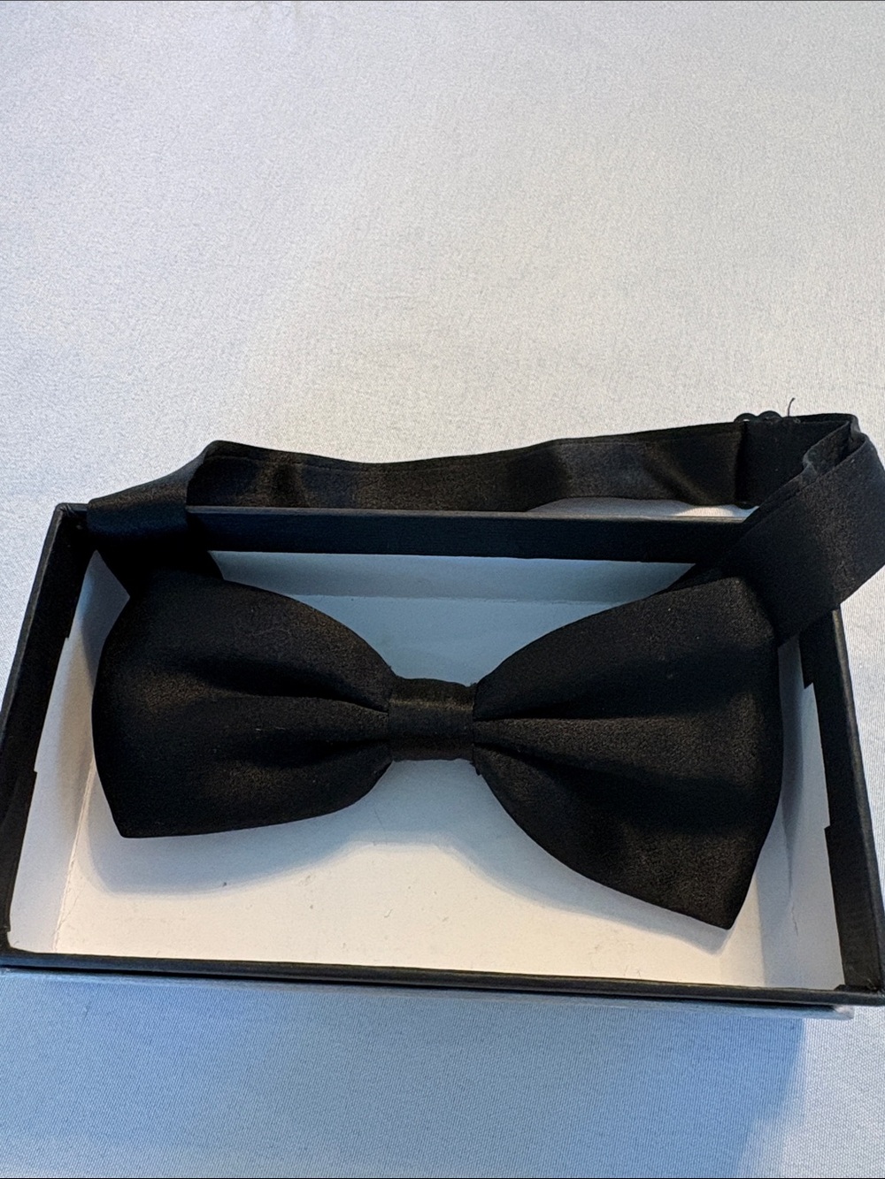 Moores Black Satin Bow Tie